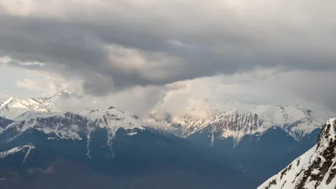 Aerial view of mountains and clouds. Stock Footage 143069470