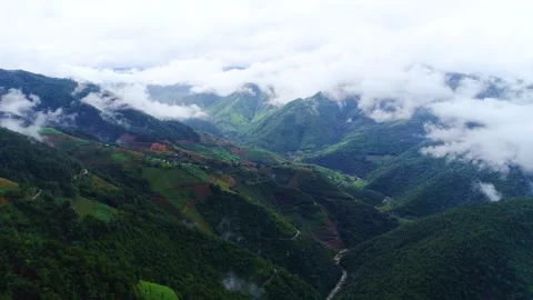 Aerial View Of Mountains And Clouds 2nd part Video stock 165028122
