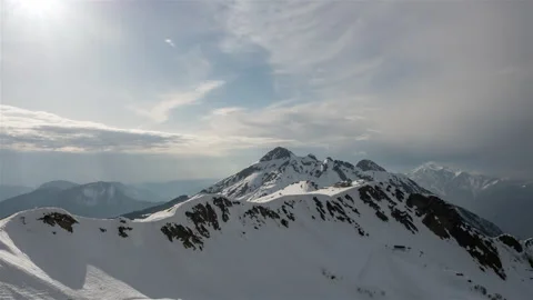 Aerial view of mountains and clouds. Stock Footage 221751765