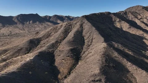 Aerial view of mountains and desert landscape, United States. Stock Footage 300991973
