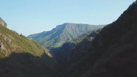 Aerial view of mountains background shot on Alps from 4k drone Video stock 88986594