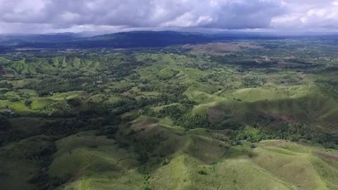 Aerial View of Mountains with Clouds in the Philippines Stock Footage 139808321