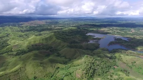 Aerial View of Mountains with Clouds in the Philippines Stock Footage 139810172