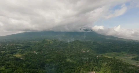 Aerial view of Mountains covered rainforest. Sumatra, Indonesia. Stock Footage 342511544
