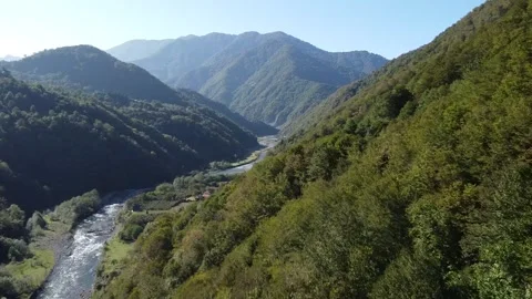 Aerial view mountains Stock Footage 253372135