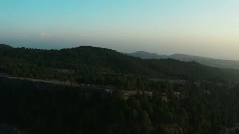 Aerial view of mountains at Panjpeer rocks Pakistan Stock Footage 221573005