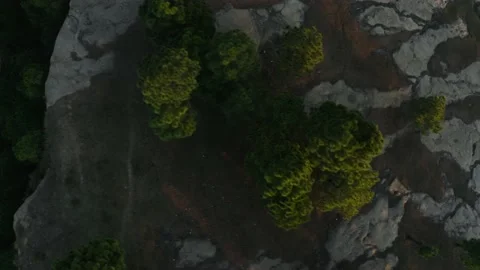 Aerial view of mountains at Panjpeer rocks Pakistan Stock Footage 221573045