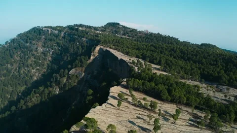 Aerial view of mountains at Panjpeer rocks Pakistan Stock Footage 221574412