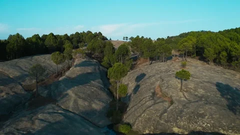 Aerial view of mountains at Panjpeer rocks Pakistan Stock Footage 221581430
