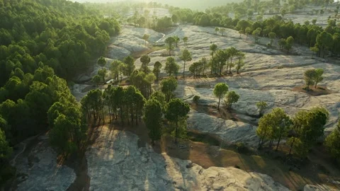 Aerial view of mountains at Panjpeer rocks Pakistan Stock Footage 221581448