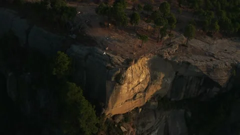 Aerial view of mountains at Panjpeer rocks Pakistan Stock Footage 221581570