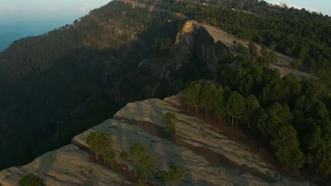 Aerial view of mountains at Panjpeer rocks Pakistan Stock Footage 221581672