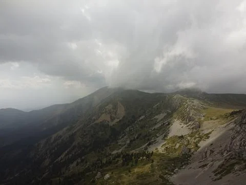 Aerial view of the mountains Stock Photos