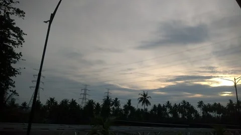 Aerial view of the movements of clouds at the blue sky Video stock 221704793
