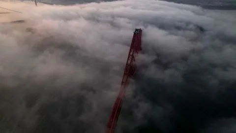 Aerial View of Moving Clouds Stock Footage 172544135