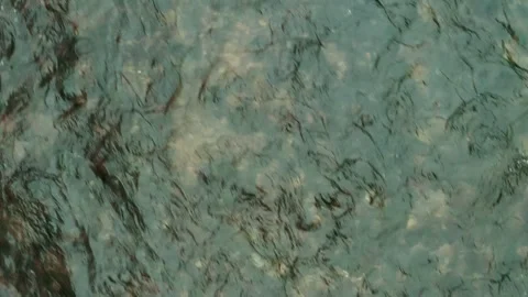 Aerial view of moving water surface captured by a drone. Stock Footage 273113280