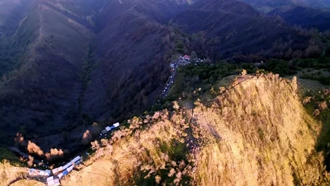 Aerial View Of The Mt.Bromo, East Java Island,Indonesia. Stock Footage 164796790