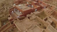 Aerial View Of Mud Houses In Bareina Stock Footage