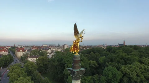 Aerial view of Munich Stock Footage 53572779