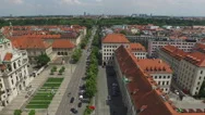 Aerial View Of Munich With Museums And Garden Stock Footage