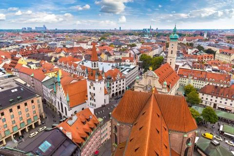 Aerial view of Munich Stock-Fotos