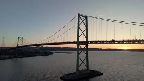 Aerial view of A. Murray MacKay Bridge, Halifax 動画素材 277499623