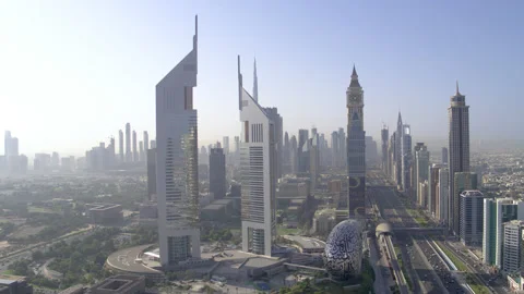 Aerial view of Museum of The Future Stock Footage 170895264