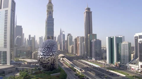 Aerial view of Museum of The Future Stock Footage 170895707