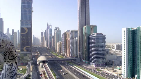 Aerial view of Museum of The Future Stock Footage 170896316