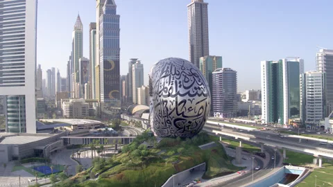 Aerial view of Museum of The Future Stock Footage 170896612