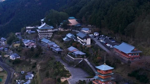 Aerial View at Nachi Falls Stock Footage 101036288