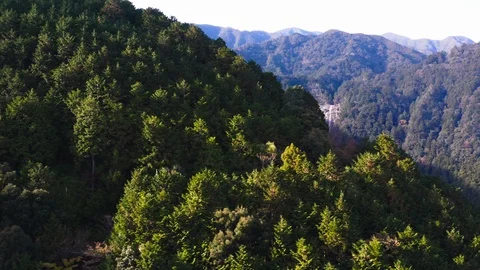 Aerial View of Nachi Falls Stock Footage 101037403