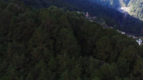 Aerial View of Nachi Falls Stock Footage 101038341