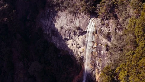 Aerial View of Nachi Falls Stock Footage 101041049