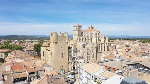 Aerial view of Narbonne Stock Footage 117705059