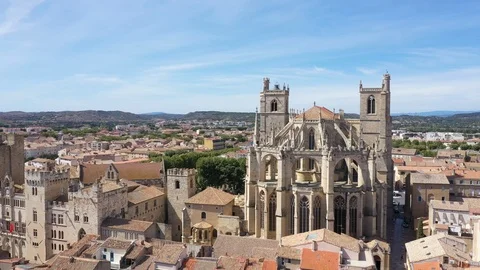 Aerial view of Narbonne Stock Footage 117706631