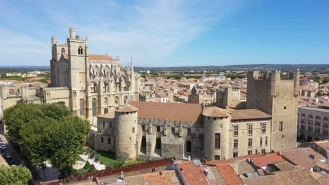 Aerial view of Narbonne Stock Footage 117706669