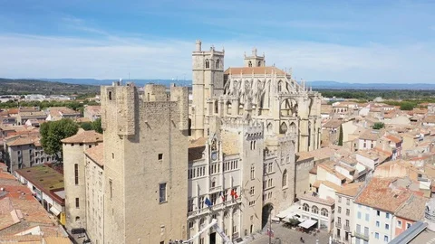 Aerial view of Narbonne Stock Footage 117706714