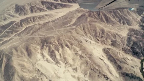 Aerial view of the Nasca Lines #2 Stock Footage 132332183
