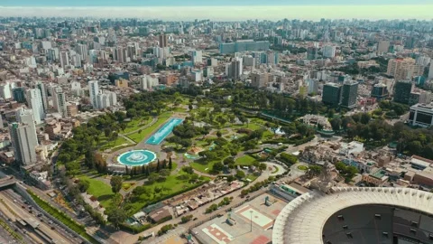 Aerial View of the National Stadium of Peru, in Lima, Peru Stock Footage 339496853