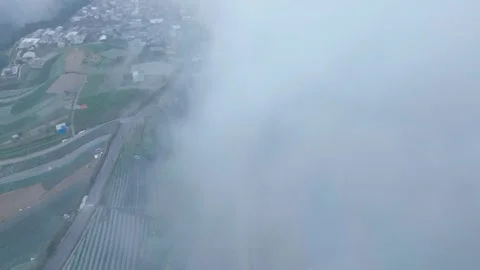 Aerial view of Nepal Van Java colorful village, Indonesia Stock Footage 300537656