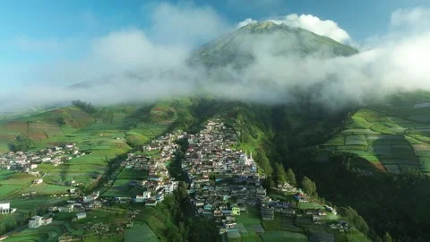 Aerial view of Nepal Van Java village, Indonesia. Stock Footage 317607037