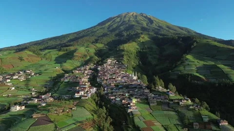 Aerial view of Nepal Van Java village, Indonesia. Video stock 317607049