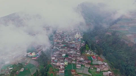 Aerial view of Nepal Van Java in Magelang, Indonesia. 库存影片 346601414