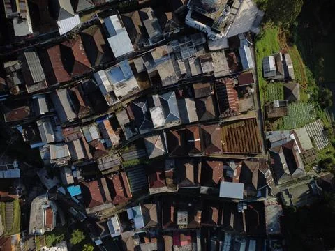 Aerial view of Nepal Van Java, Magelang, Central Java, Indonesia. June 22, 2022 Stock Photos