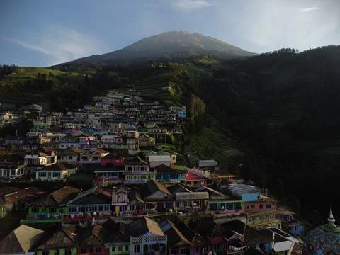 Aerial view of Nepal Van Java, Magelang, Central Java, Indonesia. June 22, 2022 Stock Photos