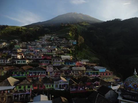 Aerial view of Nepal Van Java, Magelang, Central Java, Indonesia. June 22, 2022 Stock Photos