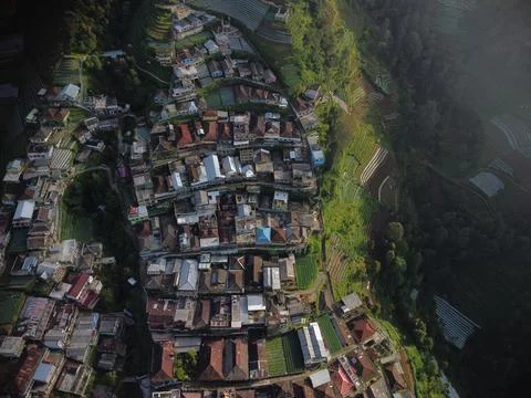 Aerial view of Nepal Van Java, Magelang, Central Java, Indonesia. June 22, 2022 Stock Photos