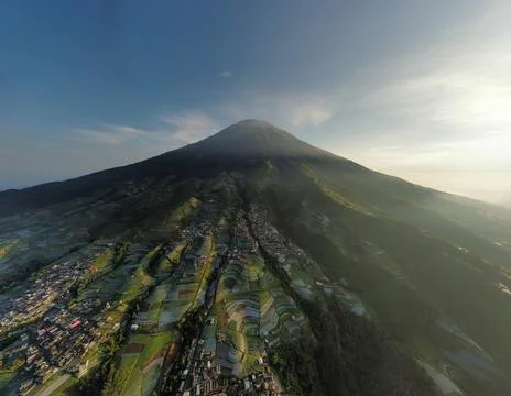 Aerial view of Nepal Van Java, Magelang, Central Java, Indonesia. June 22, 2022 Stock Photos