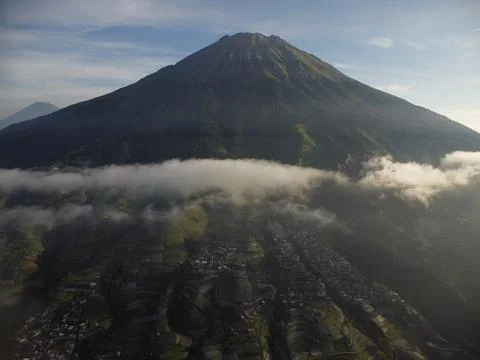 Aerial view of Nepal Van Java, Magelang, Central Java, Indonesia. June 22, 2022 Stock Photos